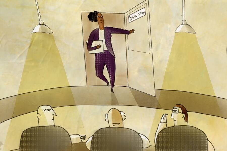 woman overcoming self-doubt at work