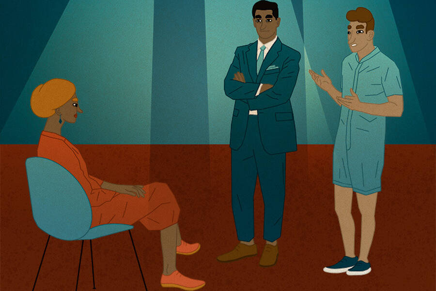 Entrepreneur in a romper pitches new idea.