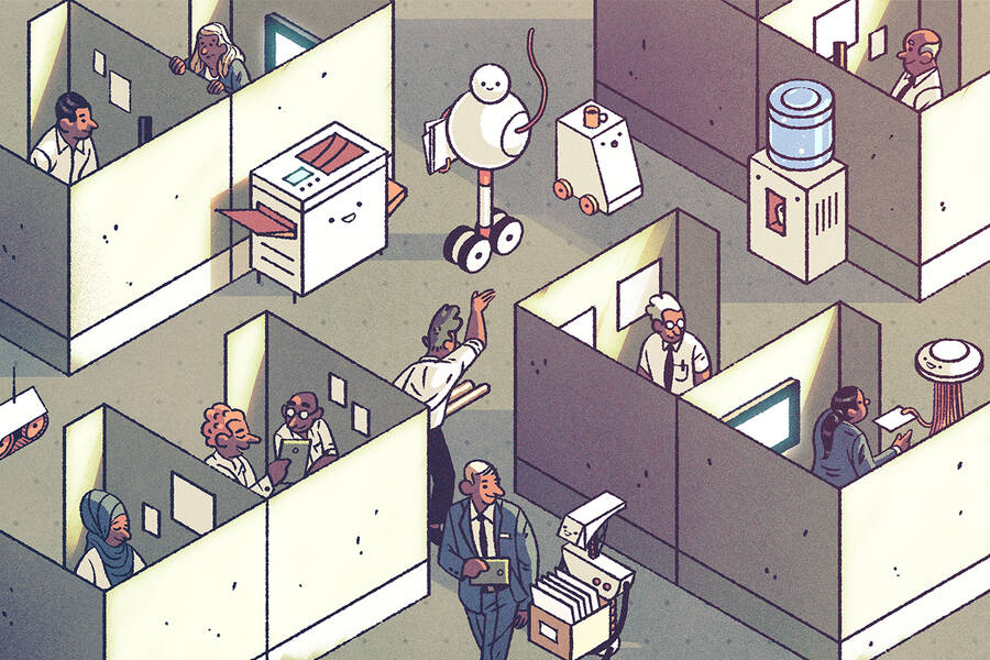 people and robots enjoy working together