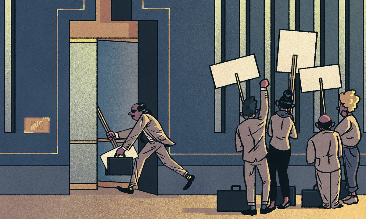 A Wall Street worker hides his activism at work.