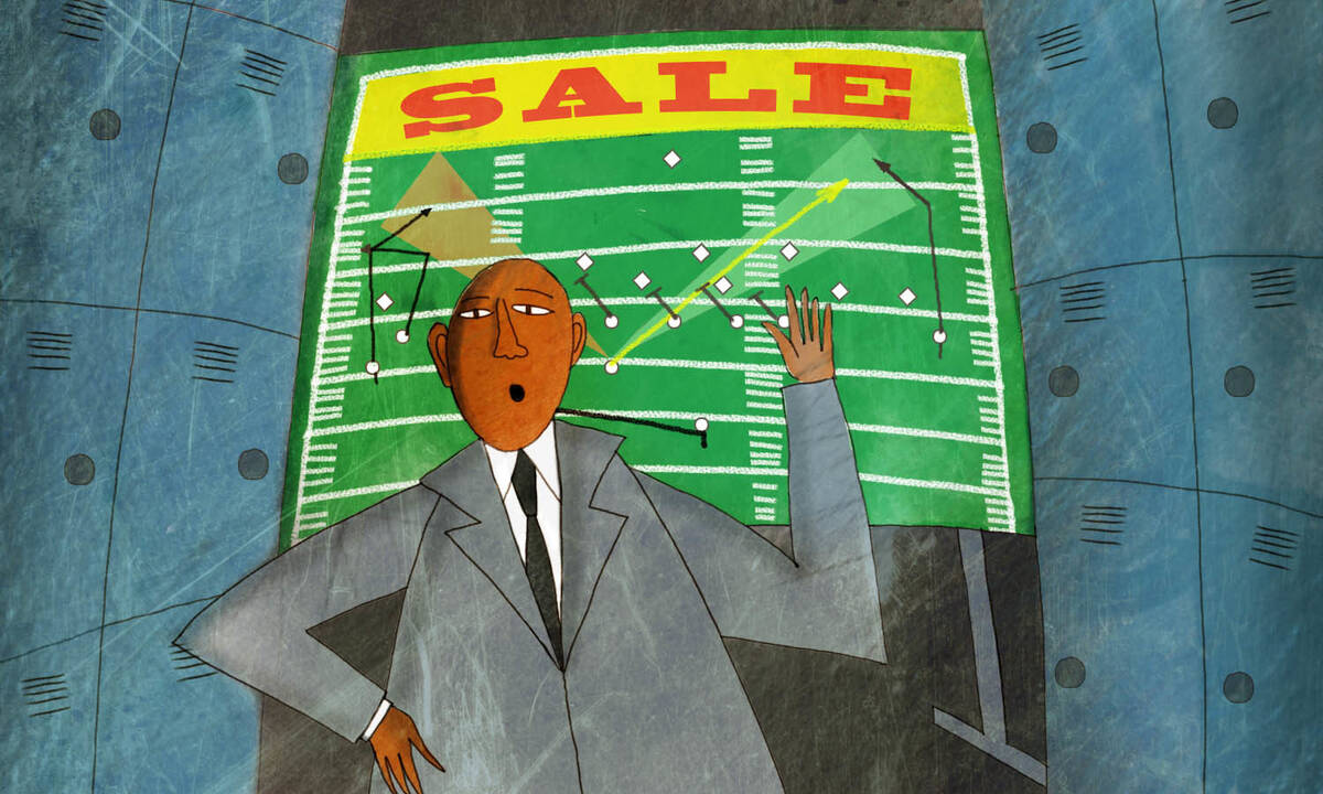 sales coach football play