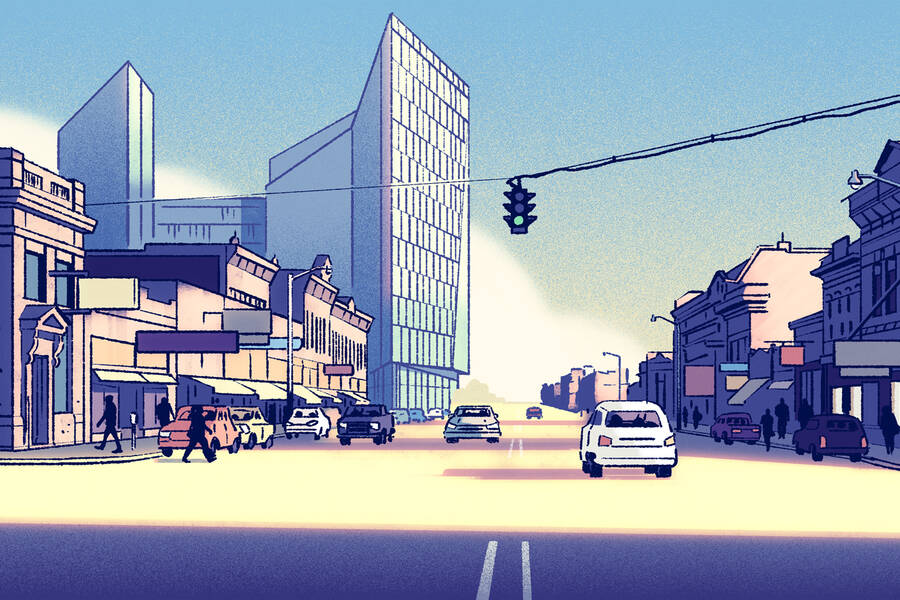 A small town with a tech startup