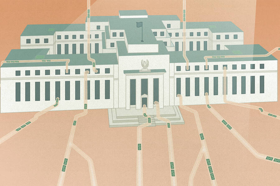 Federal Reserve Bank sending out funds