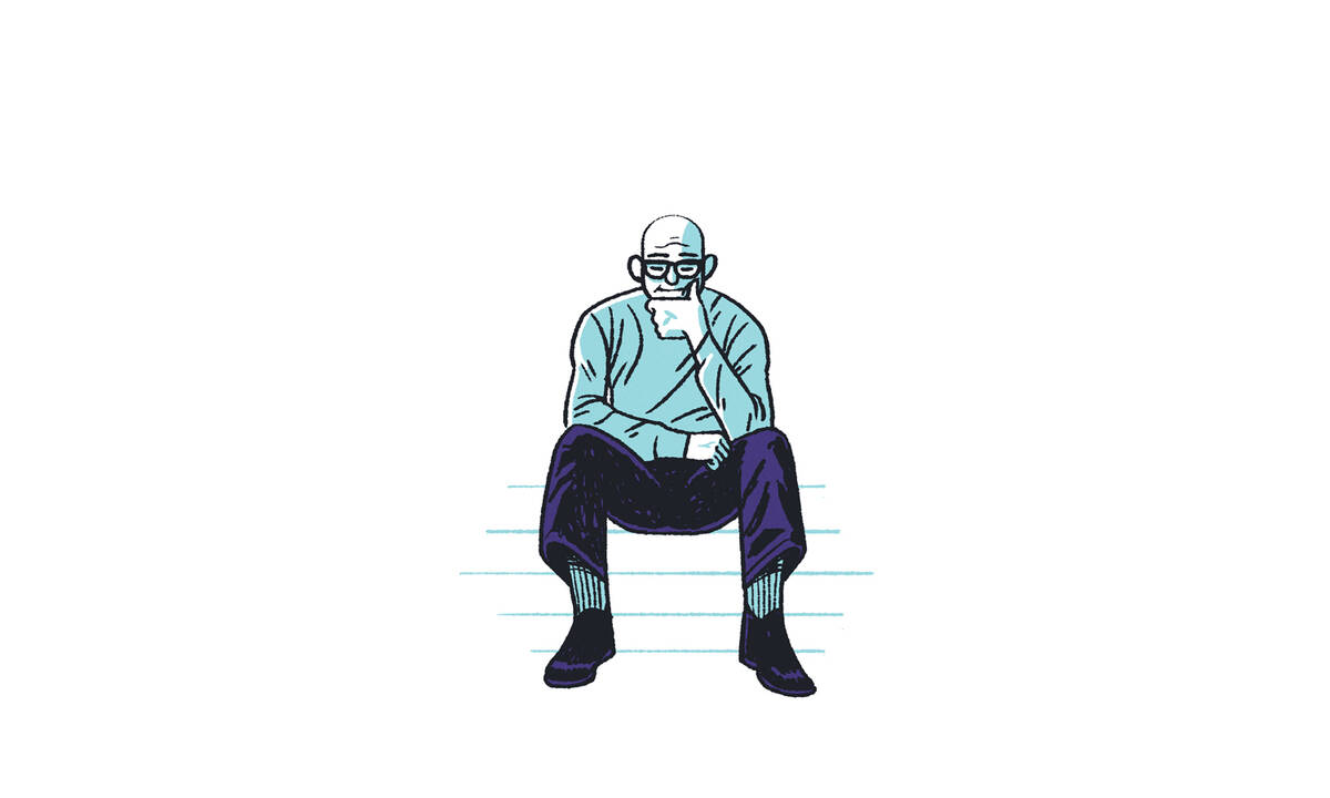 Man sitting thinking