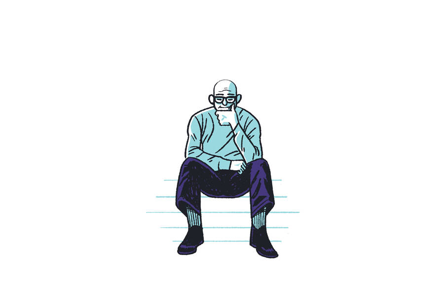 Man sitting thinking
