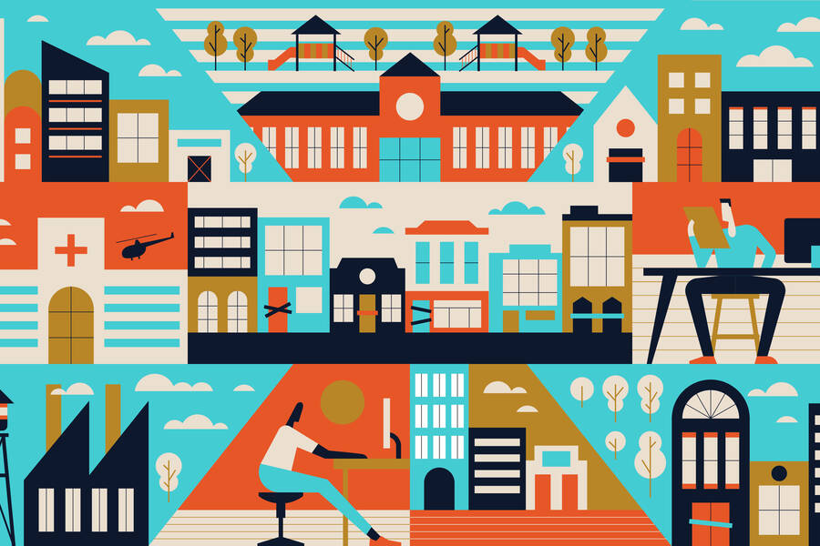 aspects of the economy in mural form