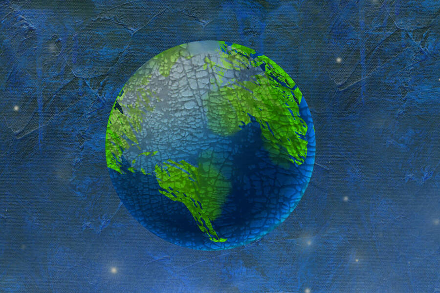 planet earth seen from space cracking on the surface