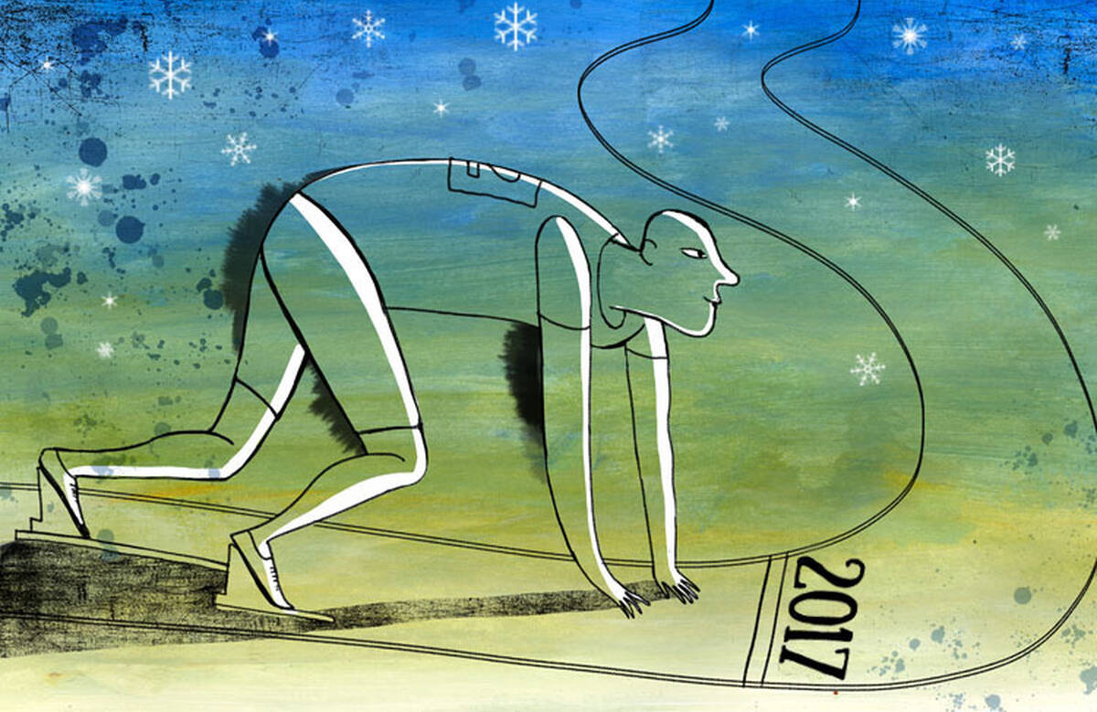 A runner is motivated to start a race.