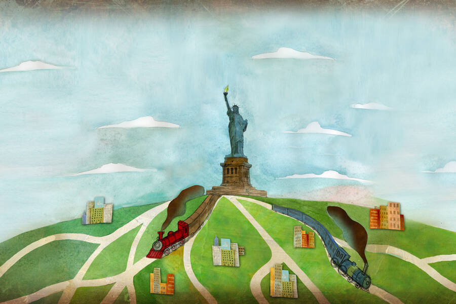 The economic effects of immigration include the spread of prosperity across America.