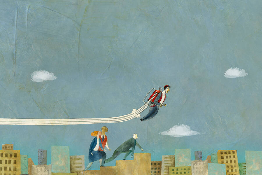 The pay gap between CEOs and workers is due partly to technology