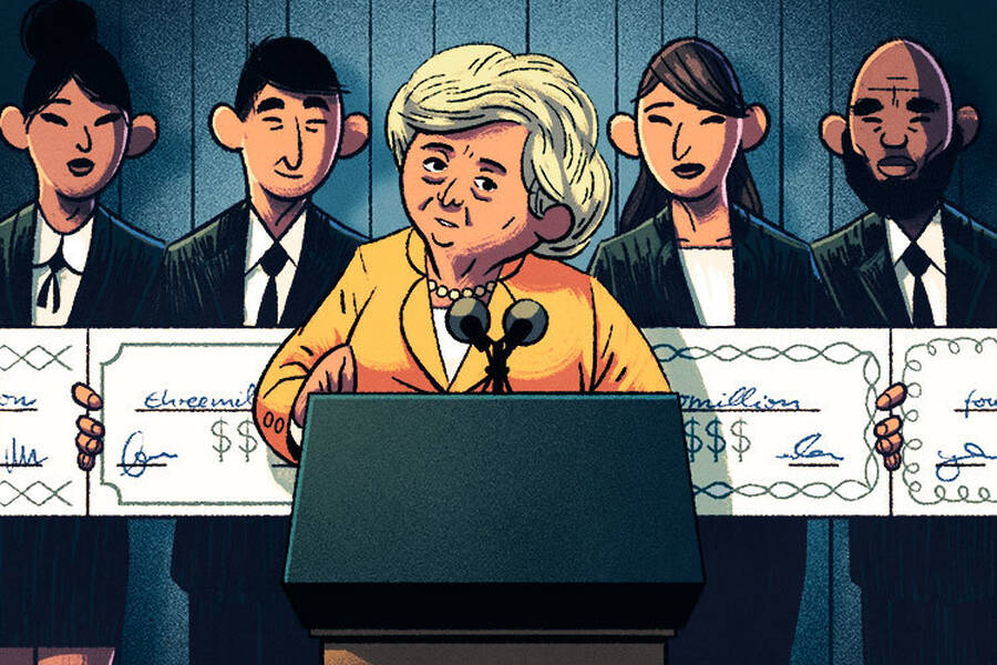 Do corporate political donations buy influence in campaigns.