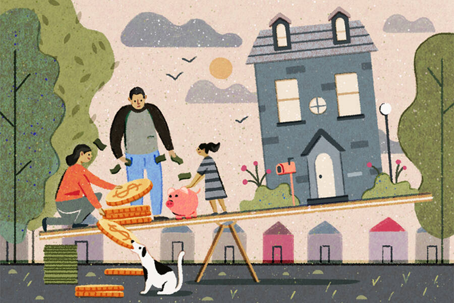 a family adds assets to its house