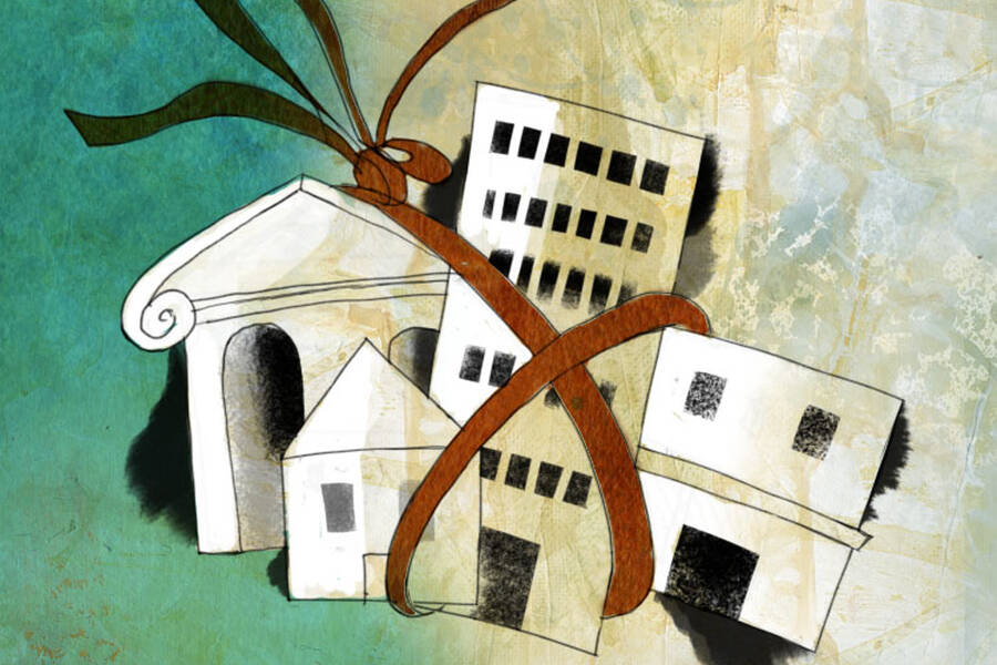 real estate tied up in a bow