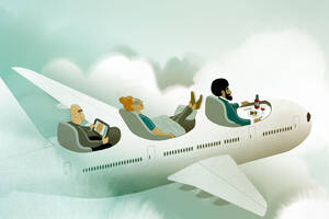 Airline passengers have individualized flying experiences.