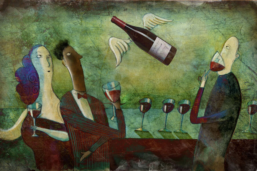 People enjoying social responsible wine.